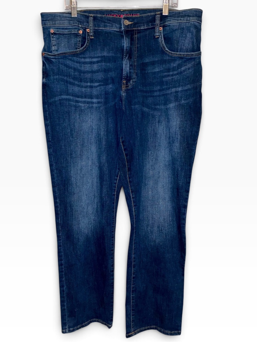 Lucky Brand 228 Straight Stretch Blue Denim Jeans Size 38 x 32